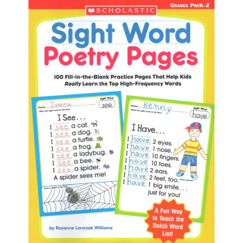 英文原版 Sight Word Poetry Pages Grades PreK-2学前单词练习册 pdf epub mobi 下载