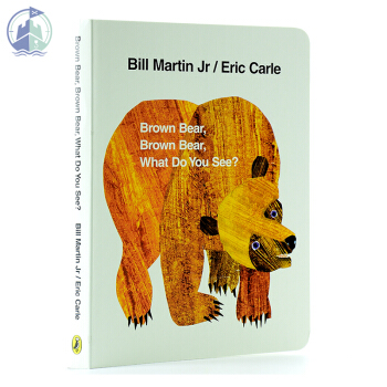 棕色的熊棕色的熊你在看什麼英文原版BrownBear紙闆書EricCarle廖彩杏繪本書單
