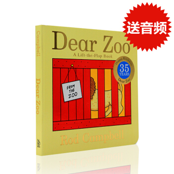 英文原版绘本 Dear Zoo 亲爱的动物园 幼儿童读物纸板书 立体机关翻翻书 吴敏兰