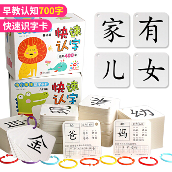 幼小銜接識字卡片 兒童識字卡片認字卡片 3-6歲書拼音卡片 幼兒啓濛認知早教書籍無圖識字卡 基礎篇+入門篇 pdf epub mobi 電子書 下載