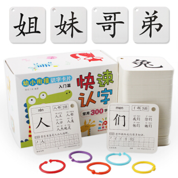 幼小銜接識字卡片 兒童識字卡片認字卡片 3-6歲書拼音卡片 幼兒啓濛認知早教書籍無圖識字卡 入門篇 pdf epub mobi 電子書 下載