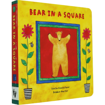 英文原版绘本 Bear in a Square 正方形里的比尔熊 纸板书 Barefoot