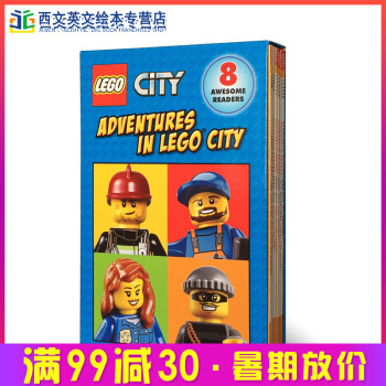 英文原版 學樂分級讀本Level1: Adventures in Lego City樂高城市曆險8冊