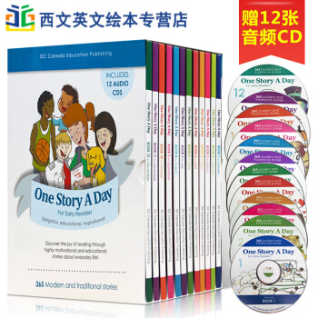 英文原版 One Story A Day 365個故事天天故事會原版 12張原聲音頻CD