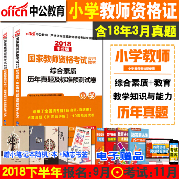 中公教师资格证考试用书小学教师2018下半年历年真题试卷 综合素质+教育教学知识与能力 pdf epub mobi 下载