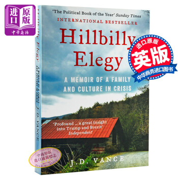 【中商原版】乡下人的悲歌英文原版Hillbilly Elegy J.D.Vance J.D.万斯