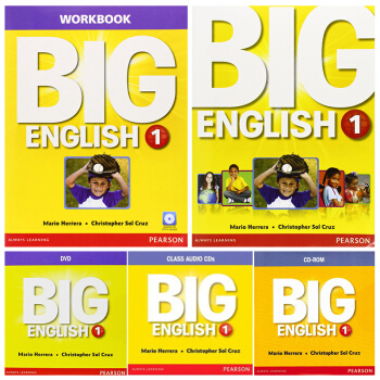 培生英文原版进口 朗文少儿美语旗舰课程 Big English 第一册学生包含练习册等