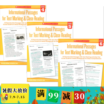 Informational Passages Grade4-6 英文學習 高年級閱讀練習冊 3冊原版