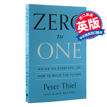 【中商原版】从0到1 英文原版 Zero To One 创业管理彼得蒂尔 从零到一 创业必读