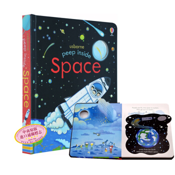 Usborne偷偷看裏麵紙闆翻翻書 Peep Inside Space 太空機關立體紙闆書 pdf epub mobi 下载