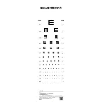 【日常测视力】新华书店正版 3米标准对数视力表 视力检查 标准视力表 视力表挂图 尹树国编