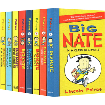 Big Nate Triple Play Box Set 我们班有个捣蛋王 8册套装章节书 英文原版