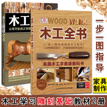 木工雕刻全书+DK木工全书(共2册) 掌握木工技艺的精髓 图解入门家具设计自学 pdf epub mobi 电子书 下载