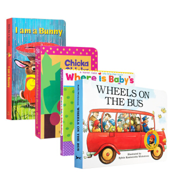 英文原版繪本 4本啓濛入門套裝wheels on the bus Chicka Boom pdf epub mobi 下载