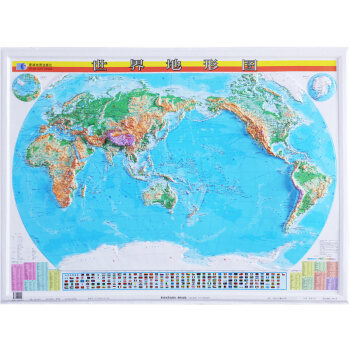 【立體地圖 星球彩色版】世界地圖 立體地形掛圖 1.1*0.8m 地理學習 辦工室掛圖 pdf epub mobi 下载