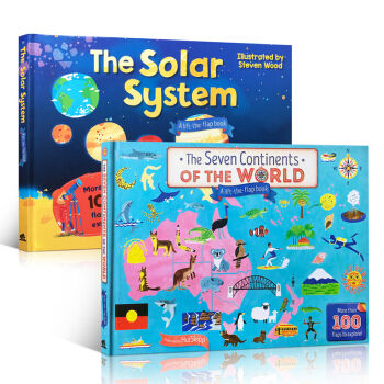 英文原版 七大洲 太阳系 大开本科普翻翻书 6-9-12岁 solar system