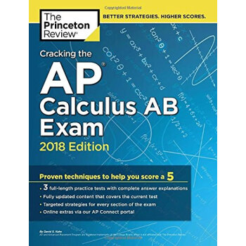 【中商原版】破解AP微积分AB考试2018 英文原版 教育与考试 Cracking the AP