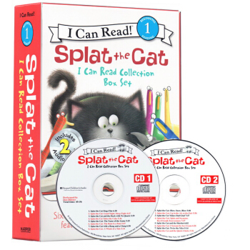 英文原版 I Can Read 啪嗒貓盒裝16冊 附2CD Splat the Cat 幼兒啓濛繪本