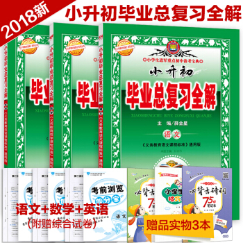 2018小升初畢業總復習全解語文數學英語3本 小升初語文數學英語 小升初總復習 pdf epub mobi 下载