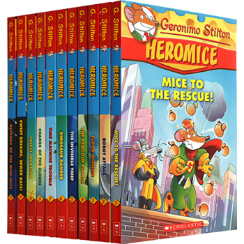 英文原版Geronimo Stilton Heromice老鼠记者英雄鼠11册儿童桥梁书