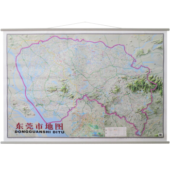 2018新 東莞市地圖掛圖 廣東省地圖 約1.6*1.1m 正版精裝 廣東東莞地圖 pdf epub mobi 下载
