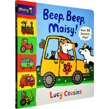 英文原版绘本 Beep Beep Maisy 小鼠波波 儿童启蒙纸板翻翻书 交通工具认知