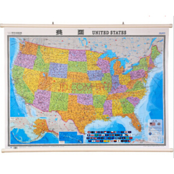 【划区包邮】2016美国地图挂图 中英文全开 新增大学标注 1.17米×0.86米 pdf epub mobi 下载