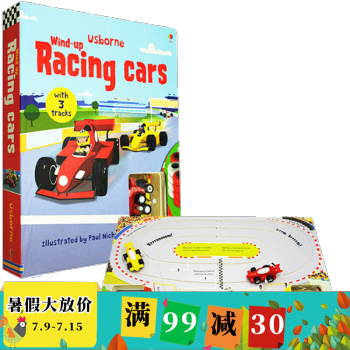 英文原版繪本 Wind-up Racing Cars usborne 玩具車軌道書 上發條的小賽車