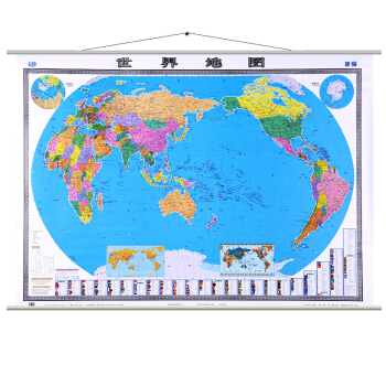 【划区包邮】2018世界地图挂图（无拼缝挂图）挂绳精装 1.5米*1.1米 标准政区挂图 pdf epub mobi 下载