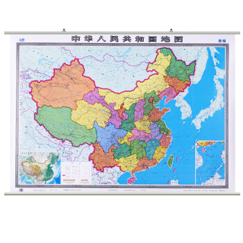 2018新版中国地图挂图 政区版 商务办公地图 1.5米x1.1米全国地图 高清挂图