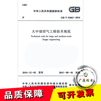 大中型沼氣工程技術規範(GB/T 51063-2014) pdf epub mobi 下载