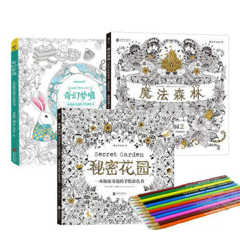 【送12冊彩鉛筆】奇幻夢境+魔法森林+秘密花園散頁裝 /全套3冊裝 探索奇境的手繪塗色書 pdf epub mobi 下载