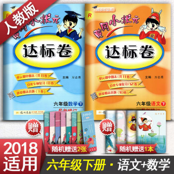黄冈小状元达标卷 小学六年级下册语文数学试卷全套2本6年级下册语文数学同步测练习册人教版R pdf epub mobi 下载