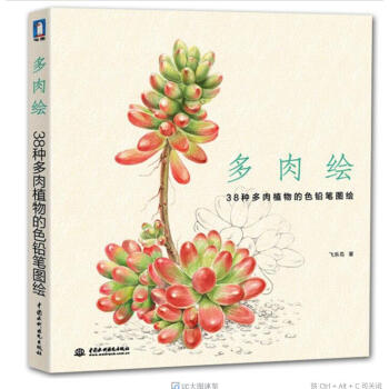 多肉绘 38种多肉植物的色铅笔图绘 飞乐鸟 彩铅画入门教程书 pdf epub mobi 电子书 下载