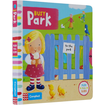 busy系列 英文原版绘本 Park 纸板 机关 操作 活动书