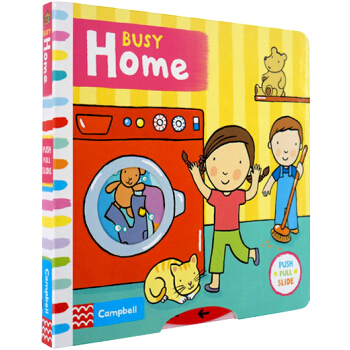英文原版绘本 儿童启蒙 Busy Home 操作书 busy 系列纸板操作书