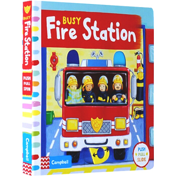 英文原版绘本 Busy Fire Station 儿童操作书 busy系列纸板书 消防员 pdf epub mobi 下载