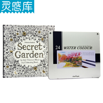 秘密花園英文原版+韓國Munhwa 24色彩色鉛筆 組閤套裝