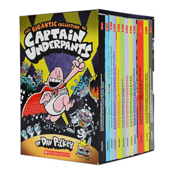 英文原版 内裤超人 Captain Underpants12册全套礼盒装 学乐儿童章节英语漫画