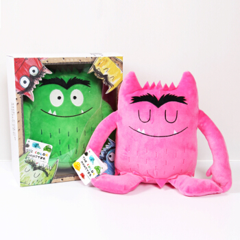 The Color Monster3D立体书我的情绪小怪兽英文原版绘本颜色怪物送音频 精品礼盒装【小怪书+粉红色公仔玩偶】