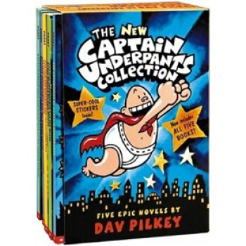 The New Captain Underpants Collection #1-5 內褲超人曆險記(套裝共5冊) 英文原版 [平裝] [7歲及以上] pdf epub mobi 下载