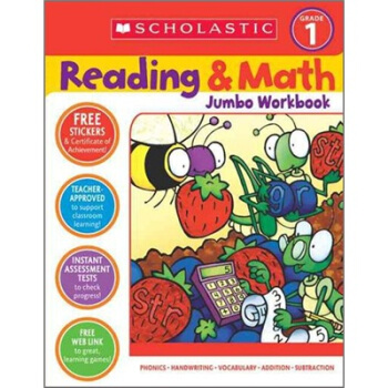 Reading & Math Jumbo Workbook: Grade 1 英文原版 [平装] [9岁及以上] pdf epub mobi 下载