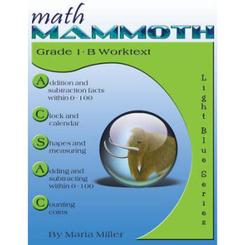 Math Mammoth Grade 1-B Worktext