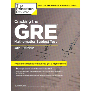 Cracking the GRE Mathematics Subject Test, 4th Edition (Graduate School Test Preparation) [平装] pdf epub mobi 电子书 下载