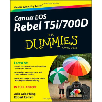 Canon EOS Rebel T5i/700D For Dummies[佳能EOS REBEL T5I/700D 摄影达人迷] [平装] pdf epub mobi 下载