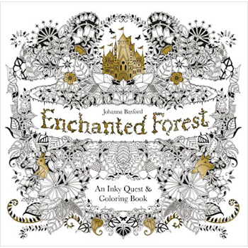 Enchanted Forest 魔法森林: 一個墨跡任務和著色書 英文原版 [平裝] pdf epub mobi 下载
