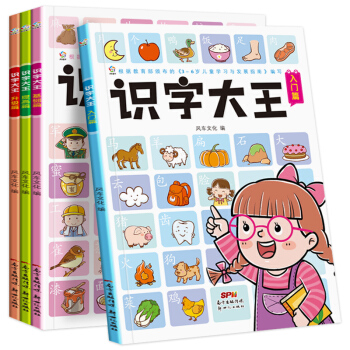 识字大王全4册 幼儿园学前教育幼儿识字 0-3-6岁宝宝早教启蒙认知益智看图识字图书 pdf epub mobi 下载