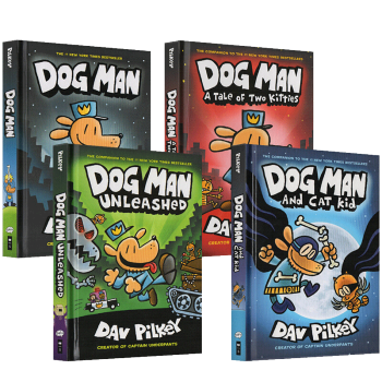 Dog Man The Epic Collection神探狗4册内裤超人作者 英文原版全彩漫画桥梁书
