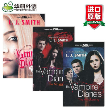 华研原版 吸血鬼日记英文原版小说系列三本 1-4套装 The Vampire Diarie
