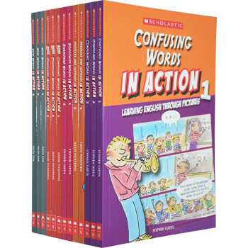 英文原版 Scholastic In Action Words 13冊 畫裏畫外漫畫輕鬆學英語口語